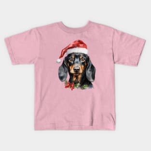 Christmas Dachshund Kids T-Shirt